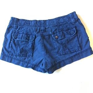 American Eagle Outfitters Blue Short Cargo Shorts